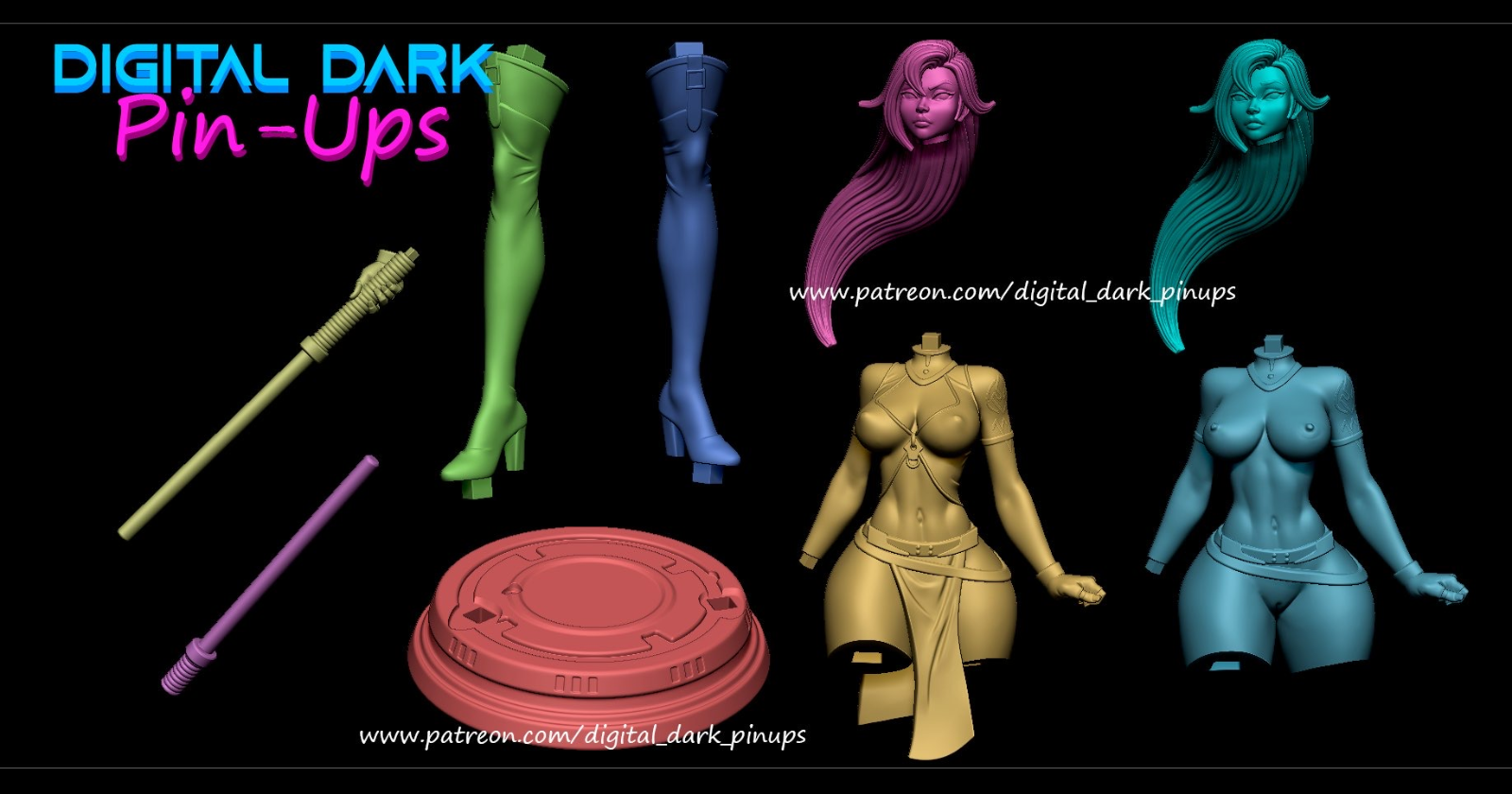 Sith Girl, mit Lichtschwert, Star Wars, sexy Pin Up, Figur, 3D Druck, UNBEMALT - Image 9