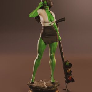 She Hulk, Jennifer, Marvel, MCU, Serie, sexy Pin Up, Figur, 3D Druck, UNBEMALT