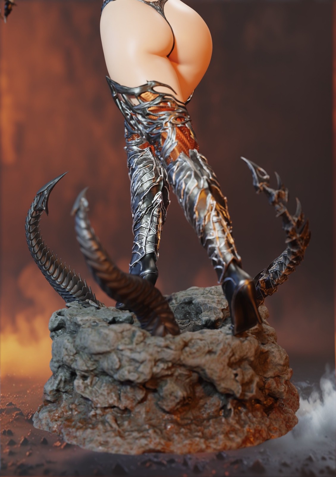 Witchblade, Sara Pezzini, Comic, sexy Pin Up, Figur, 3D Druck, UNBEMALT - Image 10