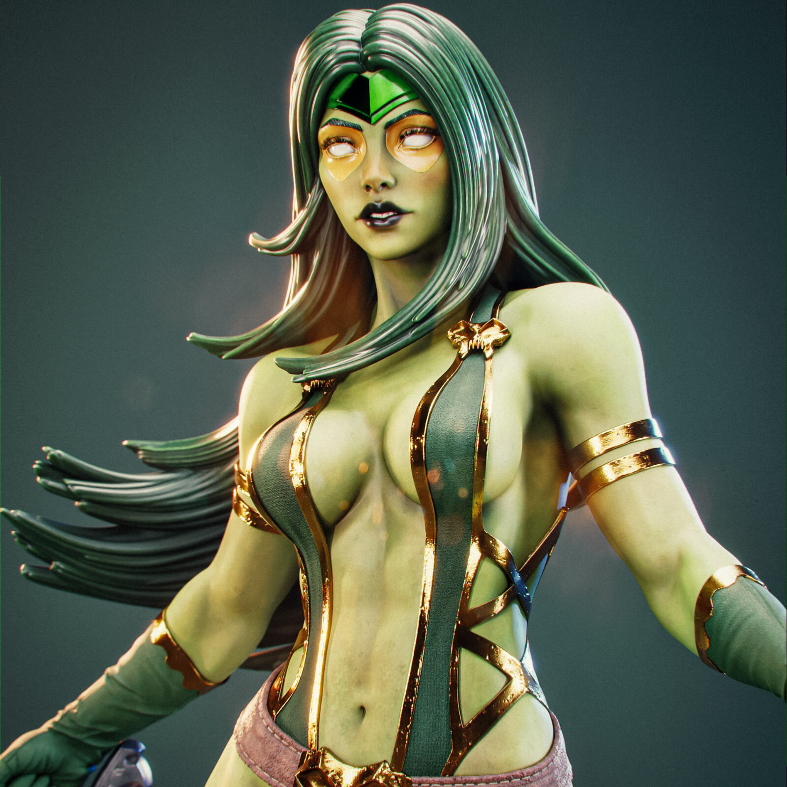 Gamora, Guardians of the Galaxy, sexy Pin Up, Figur, Statue, 3D Druck, UNBEMALT - Image 7