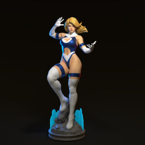 Sue Storm, Fantastic 4, Marvel, 3D Druck, Fan Art, sexy Pin-Up, Figur, UNBEMALT