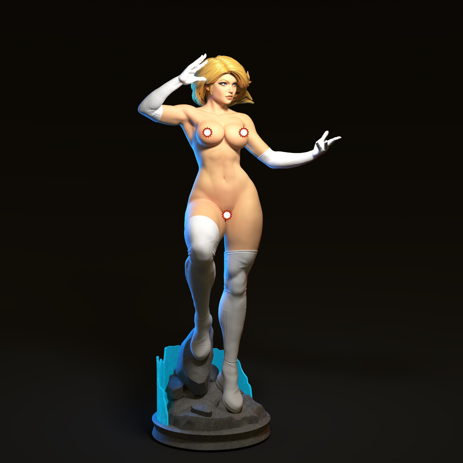 Sue Storm, Fantastic 4, Marvel, 3D Druck, Fan Art, sexy Pin-Up, Figur, UNBEMALT - Image 10