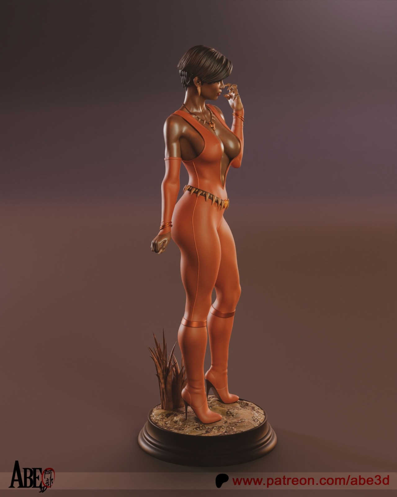 Vixen, DC Comics, Superheldin, sexy Pin-Up Statue, 3D Druck Figur, UNBEMALT - Image 5