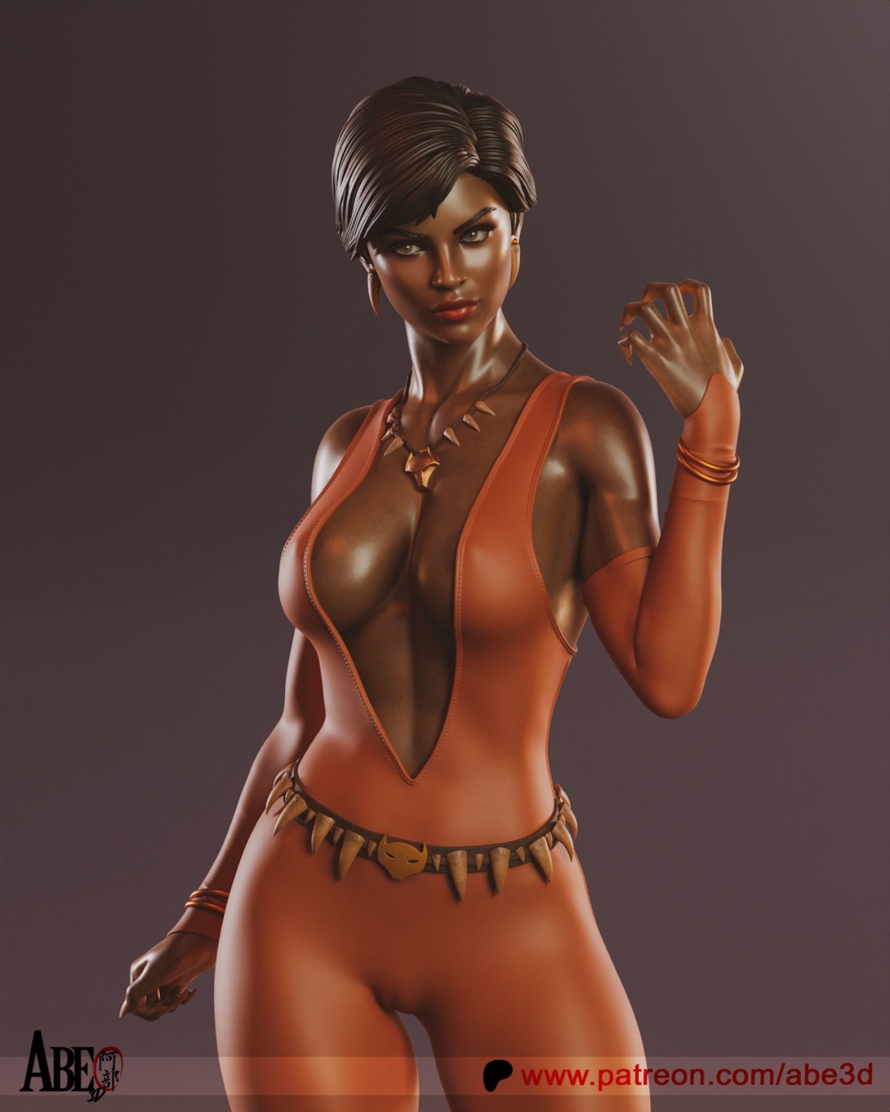 Vixen, DC Comics, Superheldin, sexy Pin-Up Statue, 3D Druck Figur, UNBEMALT - Image 8