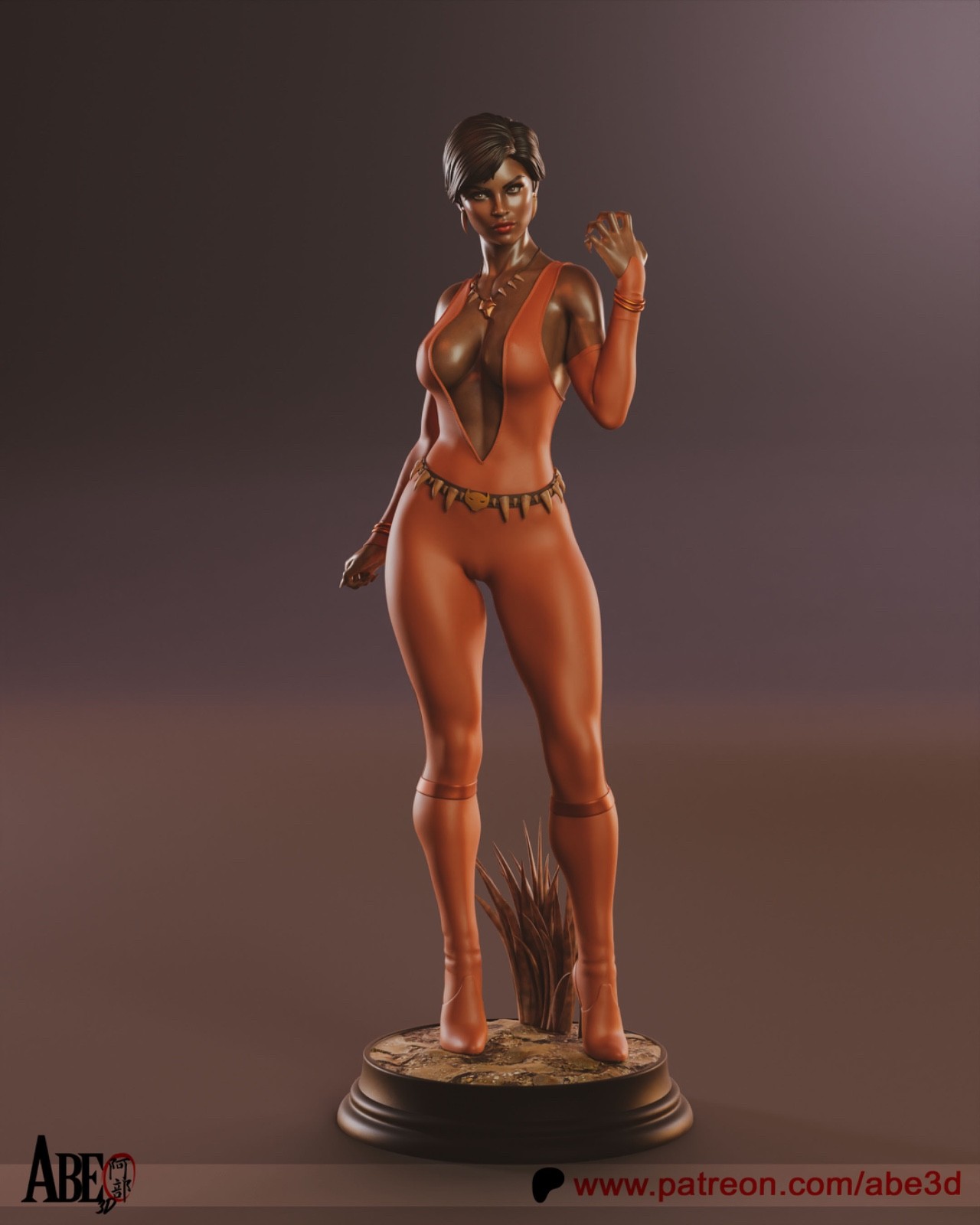 Vixen, DC Comics, Superheldin, sexy Pin-Up Statue, 3D Druck Figur, UNBEMALT
